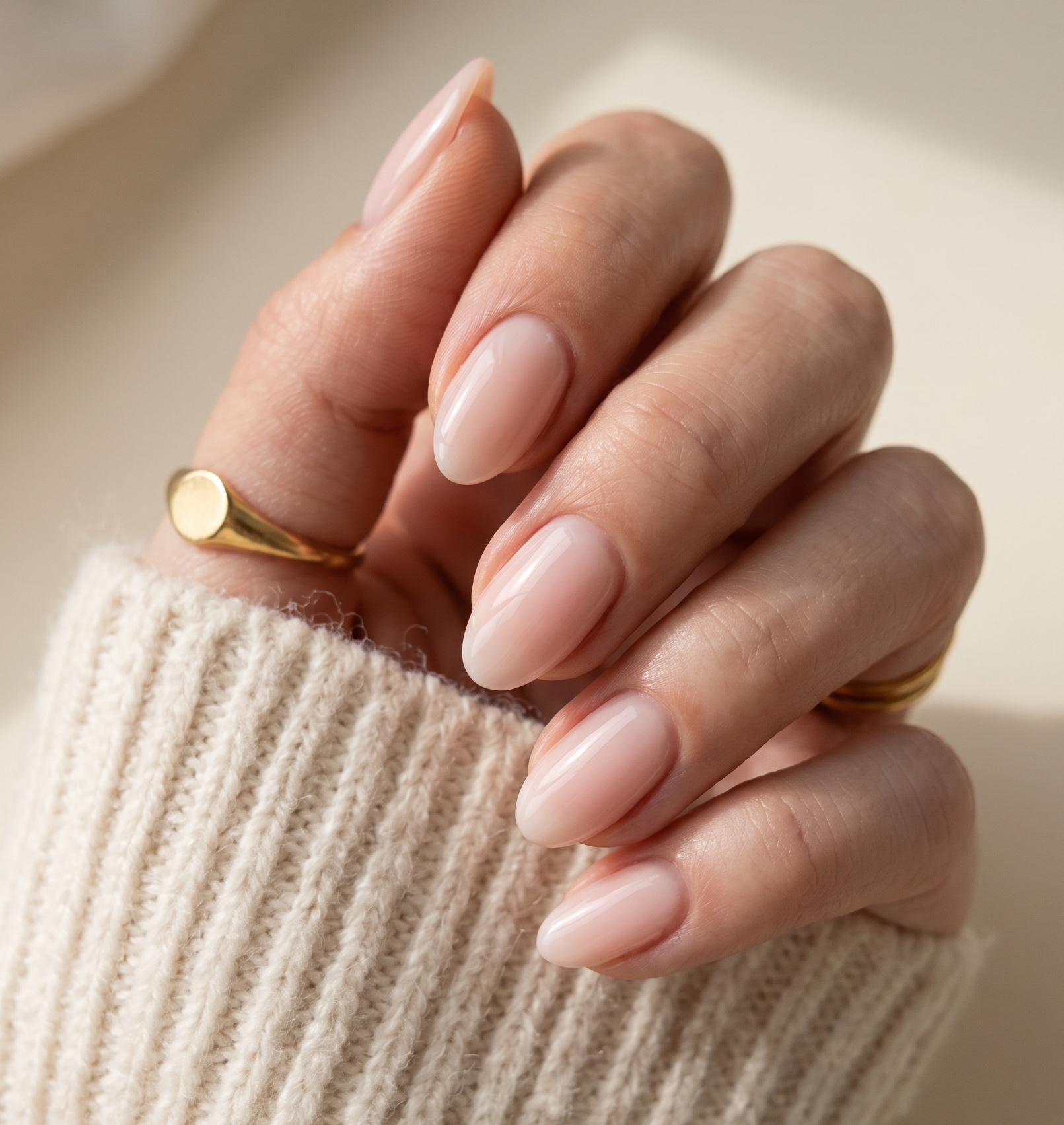 Milky Nude Nails